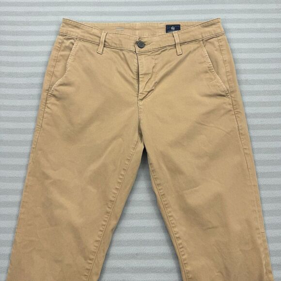 AG Adriano Goldschmied Chino Pants Mens 30 Tan Flat Front Jamison Skinny Leg - Picture 2 of 9